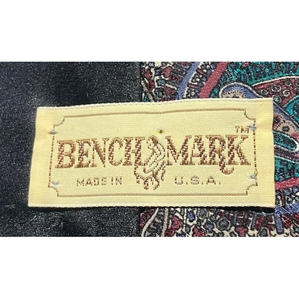 2 Vintage Benchmark Men's Neckties 100% Silk